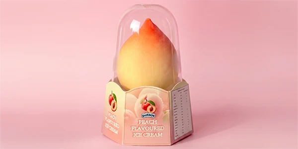 3D Peach ice cream